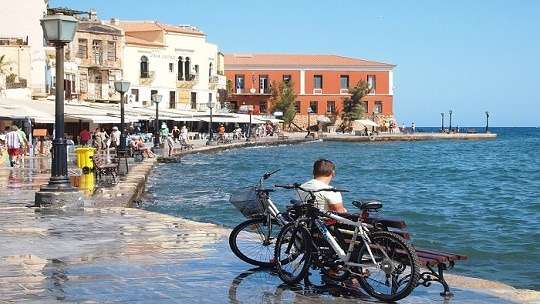 Chania port. crete, holidays, Chania old town, Chania,