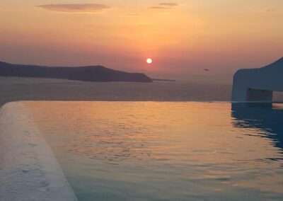 Santorini private pool view