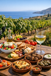 Culinary and wine experience in Greece with local food and vineyards