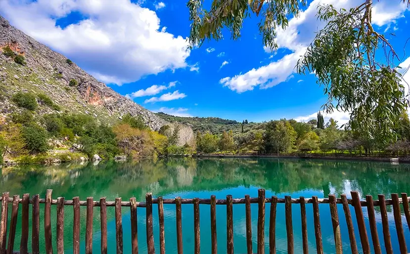 Zaros Lake Crete landscape